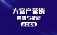 大客戶營(yíng)銷策略與技能